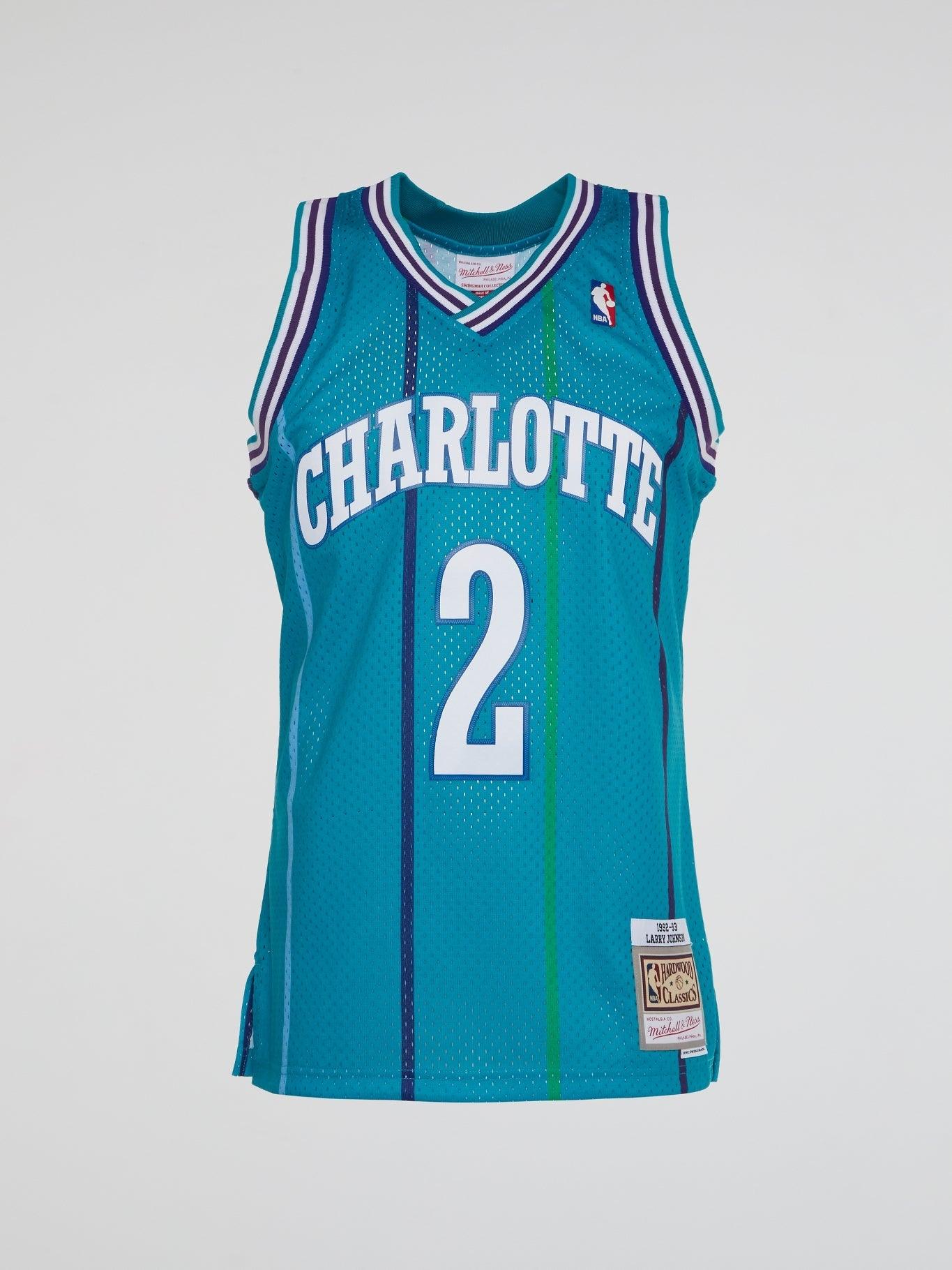 NBA Swingman Road Jersey Hornets 92 Larry Johnson - Teal - B-Hype Society