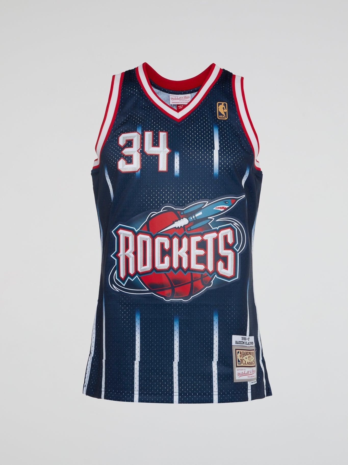 NBA Swingman Road Jersey Rockets 96 Hakeem Olajuwon - Navy - B-Hype Society