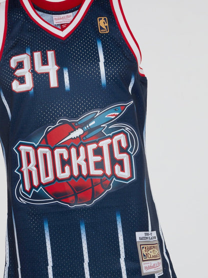 NBA Swingman Road Jersey Rockets 96 Hakeem Olajuwon - Navy - B-Hype Society