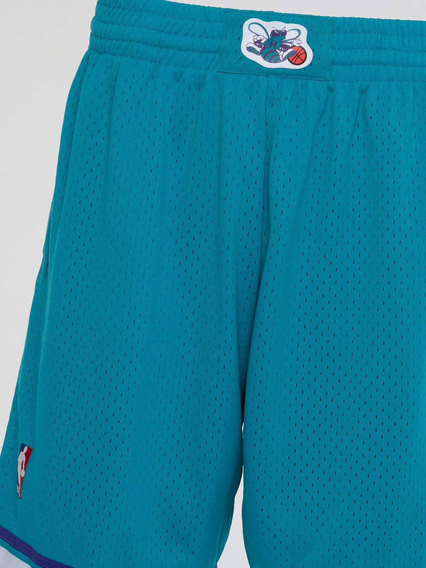 NBA Swingman Road Shorts Hornets 92-93 - Teal - B-Hype Society