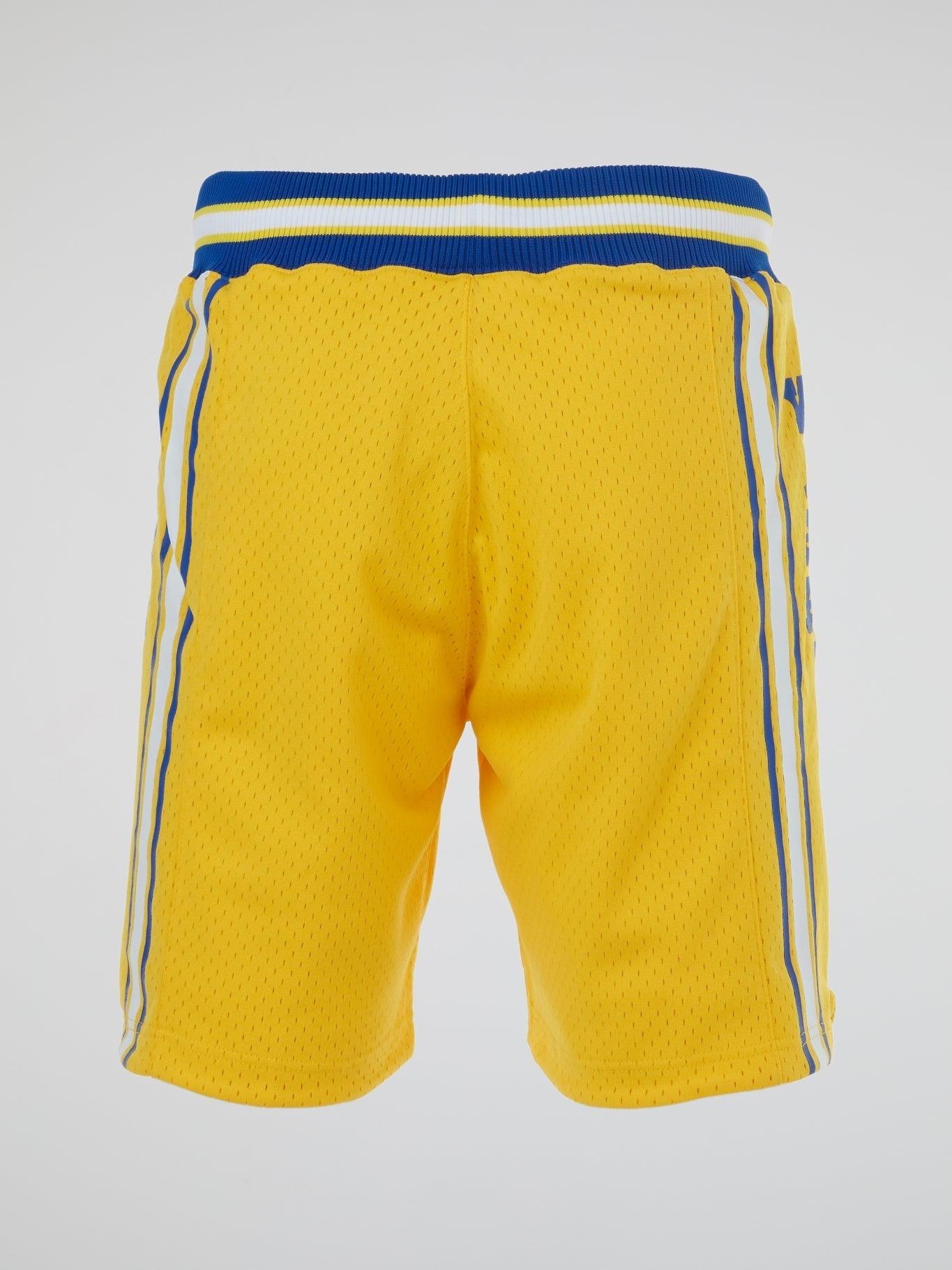 NBA Yellow Authentic Basketball Shorts - B-Hype Society