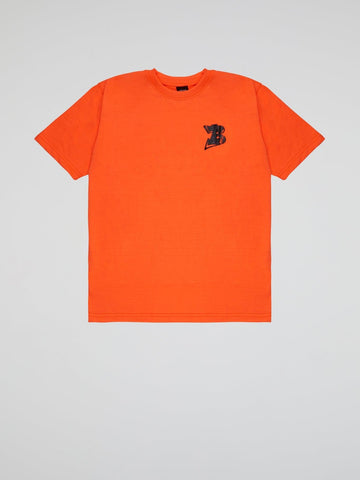 Bhype Society - Neon Orange T-shirt Bhype Logo Essentials