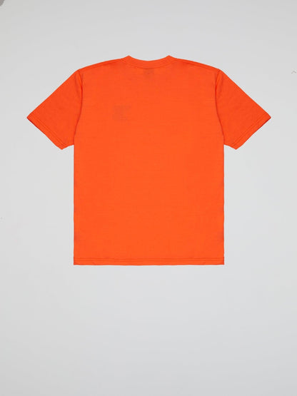 NEON ORANGE T-SHIRT BHYPE LOGO ESSENTIALS - B-Hype Society