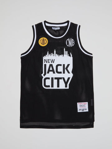 Headgear - New Jack City Black Basketball Jersey