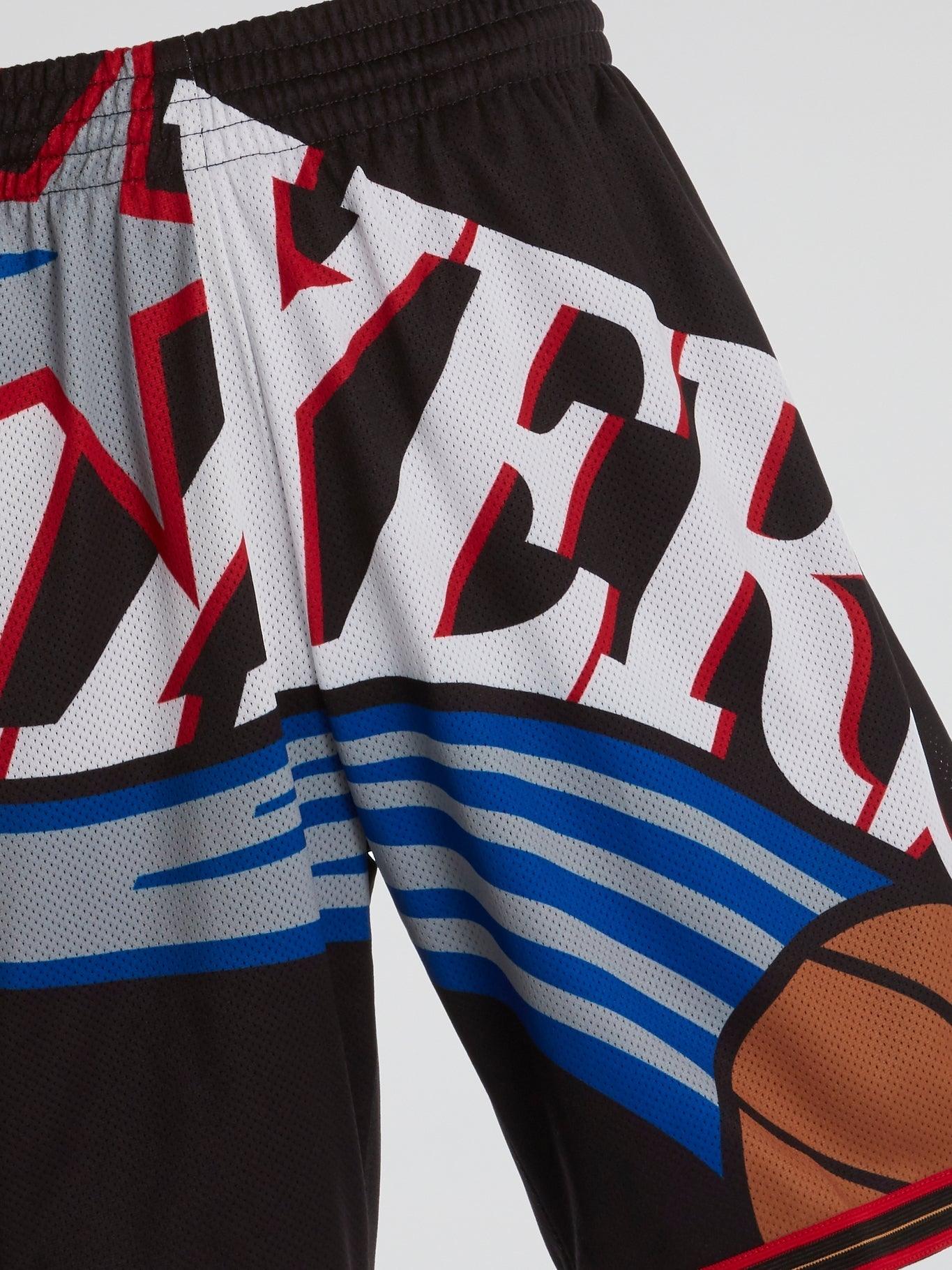 Philadelphia 76ers 2000 Big Face Shorts - B-Hype Society