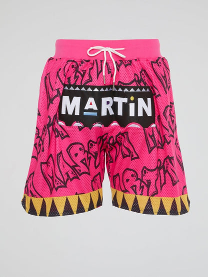 Pink Martin I'm The Man Basketball Shorts - B-Hype Society