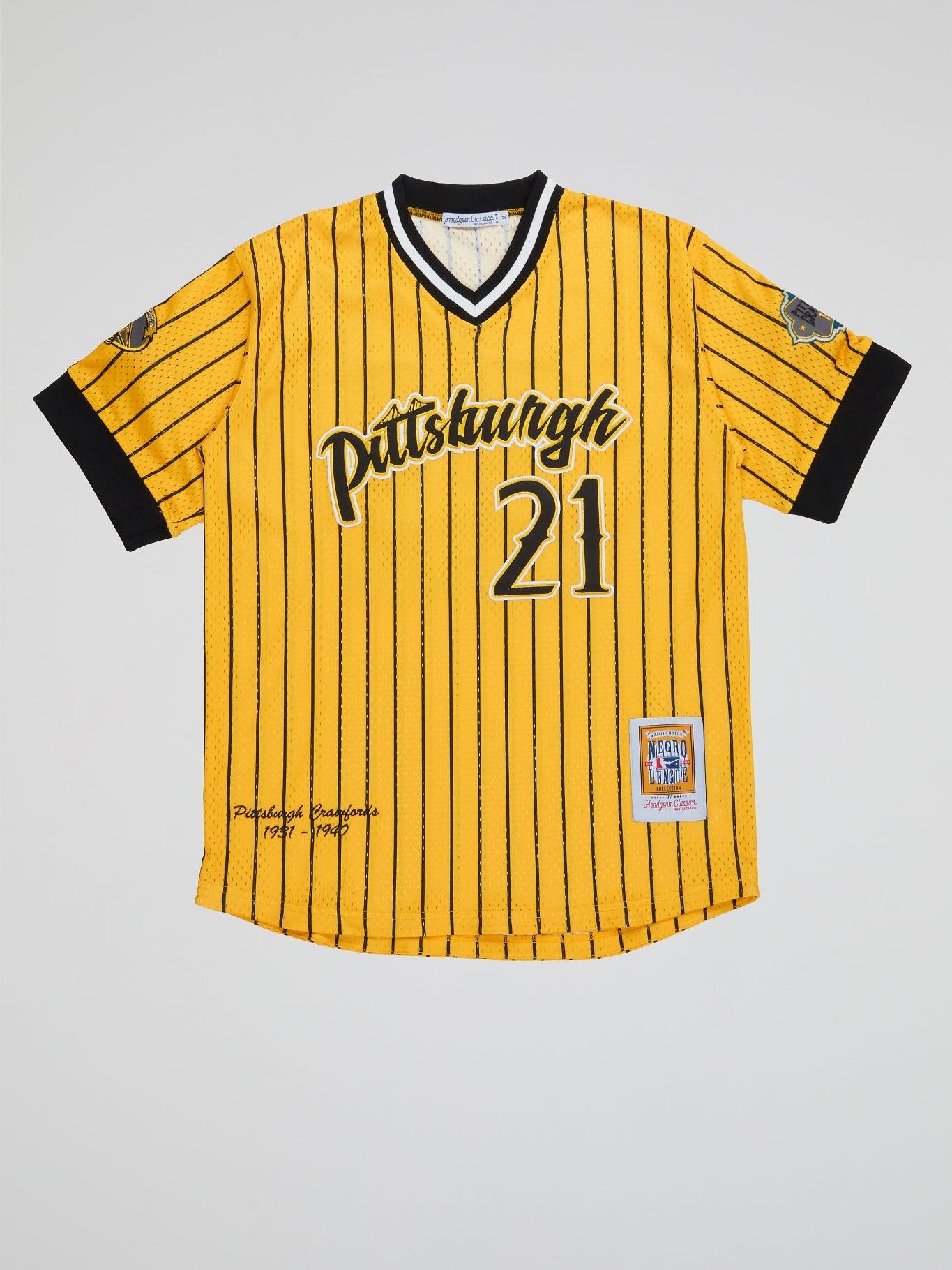 Pittsburgh Crawfords Yellow Pullover Jersey - B-Hype Society