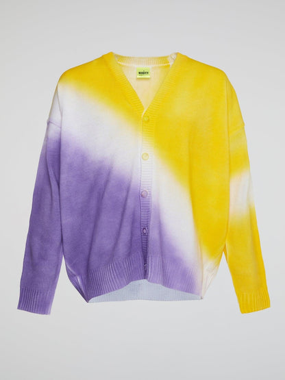 Unbalanced Gradation Knit Cardigan - B-Hype Society