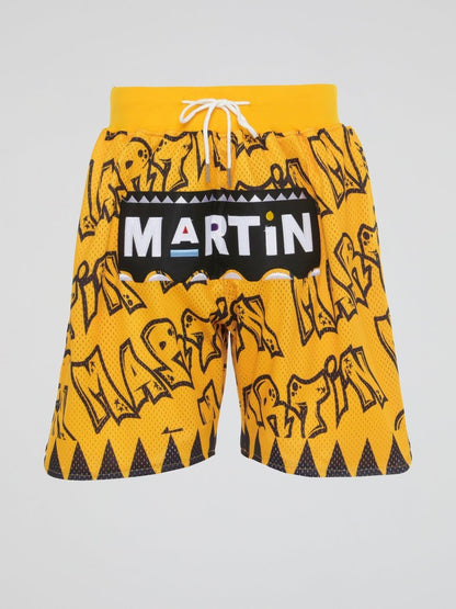 Yellow Martin Im The Man Basketball Shorts - B-Hype Society