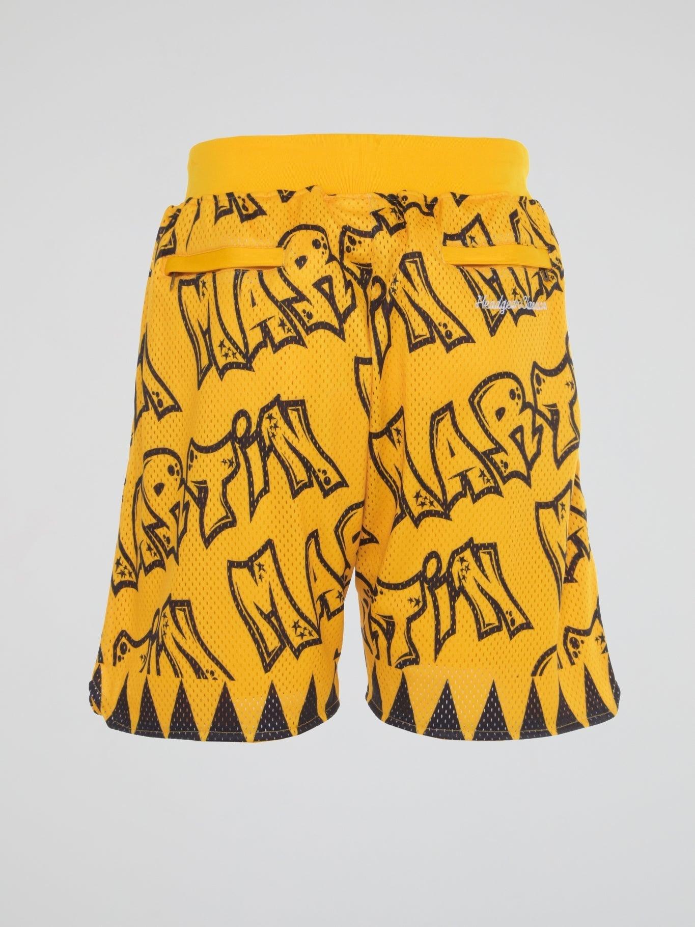 Yellow Martin Im The Man Basketball Shorts - B-Hype Society