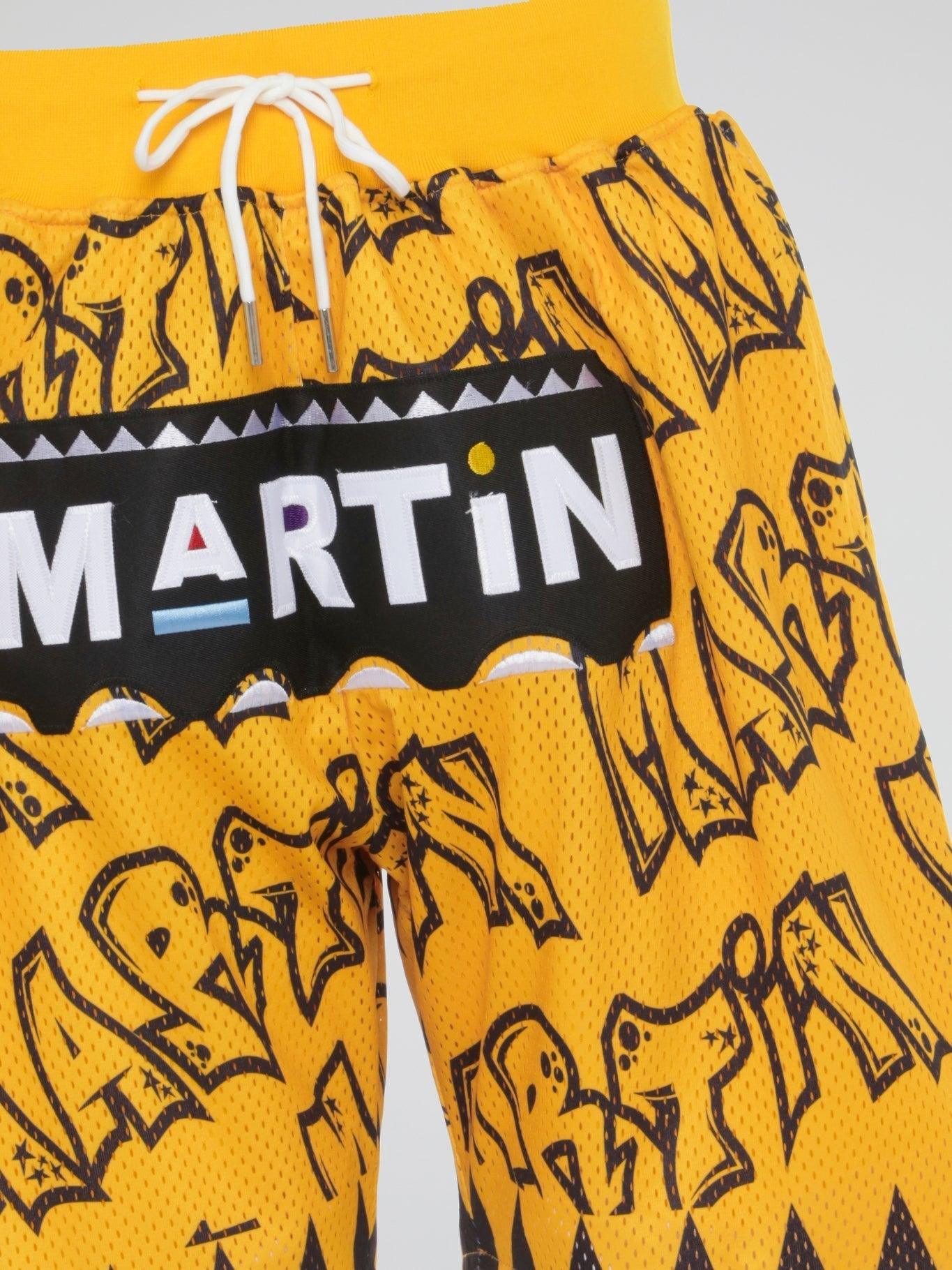 Yellow Martin Im The Man Basketball Shorts - B-Hype Society