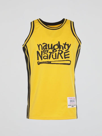 Headgear - Yellow Naughty By Nature Basketball Jersey