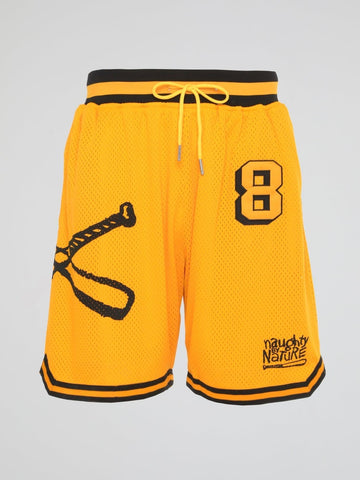 Headgear - Yellow Naughty By Nature Basketball Shorts