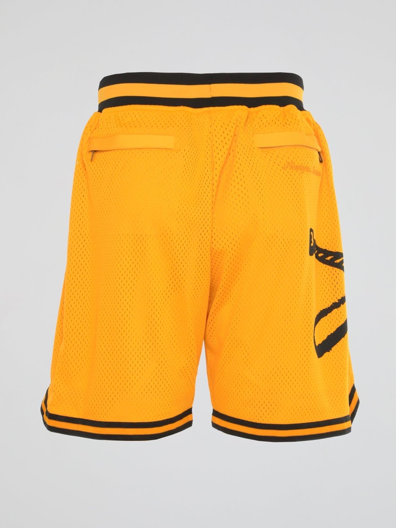 Yellow Naughty By Nature Basketball Shorts - B-Hype Society
